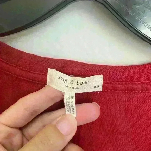 Rag & Bone The Slub V-Neck cotton Tshirt - Picture 2 of 6
